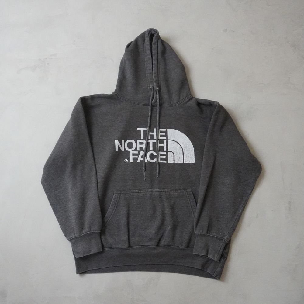 The North Face Hoodie Large Mens Gray Graphic Logo Pullover Sweatshirt